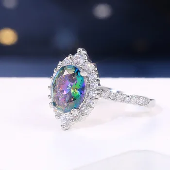 USTAR Spalva Kubinis Cirkonis moterų žiedai, sužadėtuvių, vestuvių papuošalai blizga CZ kristalai Širdies žiedai moterų anel bijoux