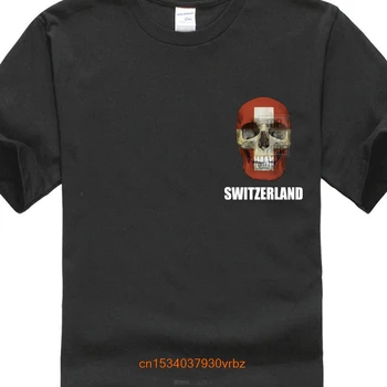 Geriausia Šveicarijos Vėliava Šveicarijos Futbolo Sirgalių Marškinėliai Naujovė Kietas Viršūnes Vyrams trumpomis Rankovėmis Marškinėlius Spausdinti Atsitiktinis Medvilnės O-kaklo