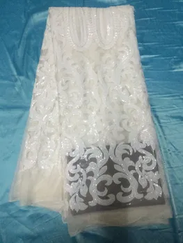 J-1272 Naujas dizainas gražus prancūzų blizgančiais nėrinių audinio naujausią aukštos kokybės afrikos guipure nėrinių audinio vestuvinė suknelė